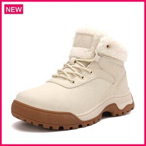 Women's Winter Snow Boots Ankle Non-Slip Waterproof Fur Lined Warm Shoes